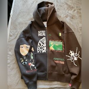 Jungles earth healing zip up hoodie